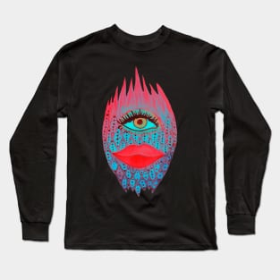 Dancing fire face Long Sleeve T-Shirt